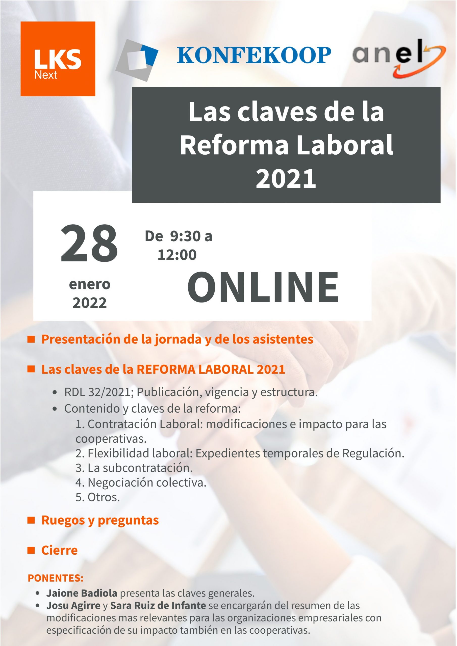 MÁS DE 250 EMPRESAS CONECTADAS A LA SESIÓN ORGANIZADA POR LKS NEXT LEGAL SOBRE LAS CLAVES DE LA REFORMA LABORAL